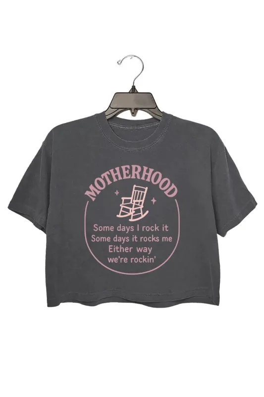Motherhood Rock It Crop Tee For Women sold by Fancy Tees