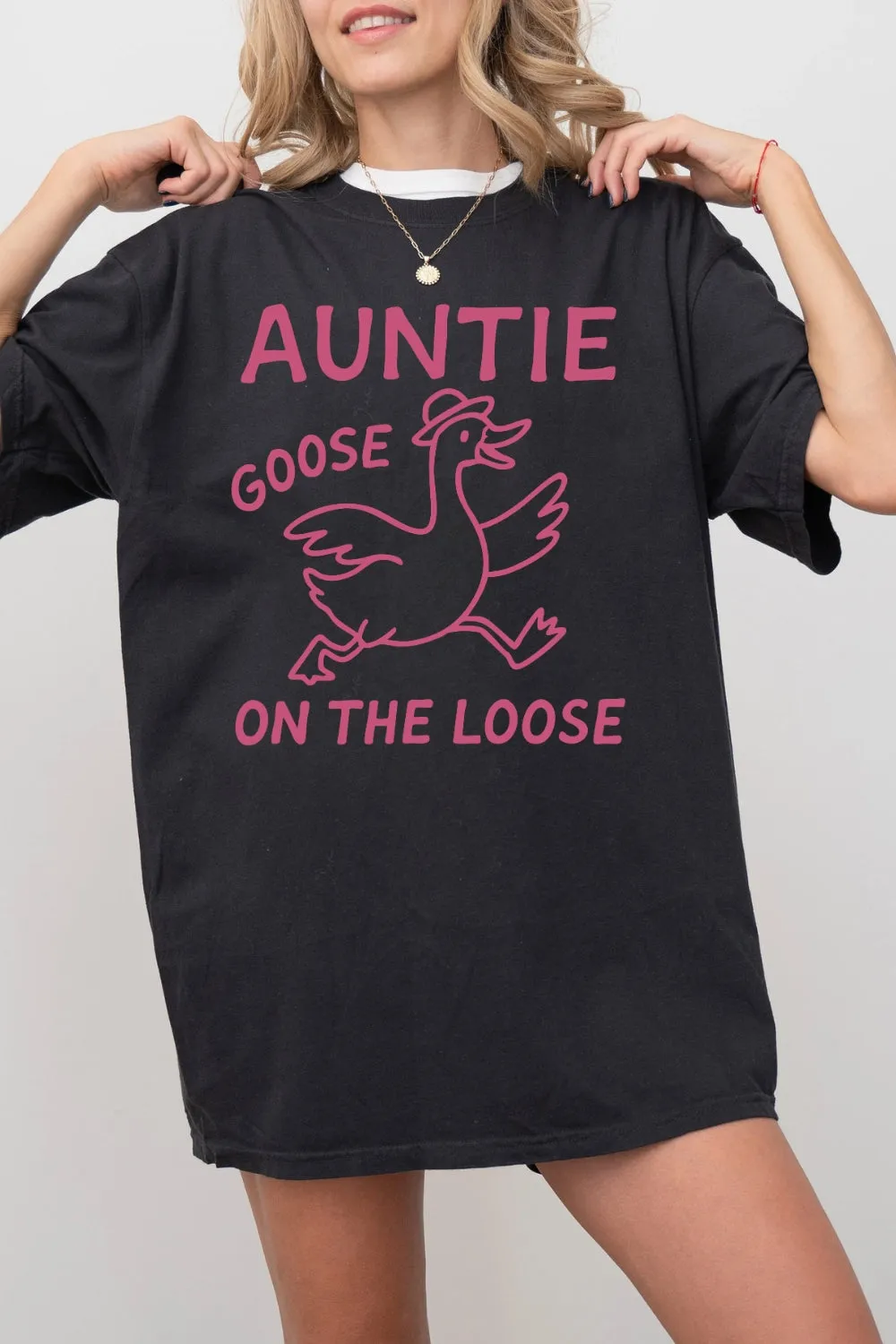 Auntie Goose On The Loose Tee For Women sold by Fancy Tees product image thumbnail 2