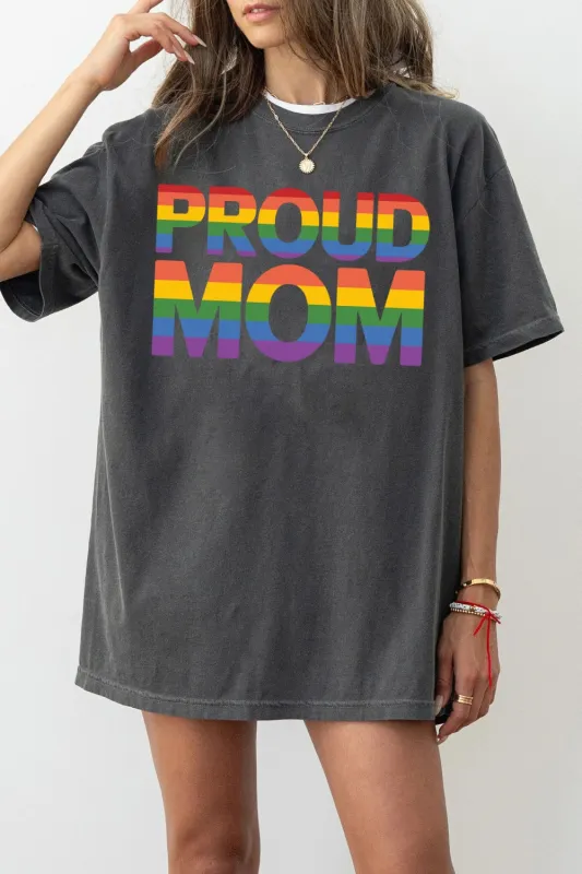 Proud Mom Rainbow Tee For Women made by Fancy Tees