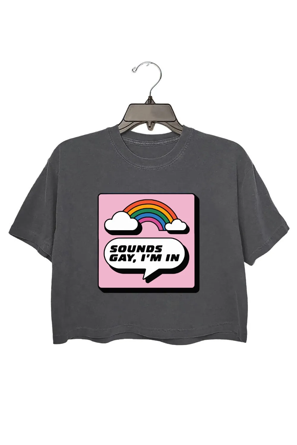 Sounds Gay Im In Cute Crop Tee For Women sold by Fancy Tees