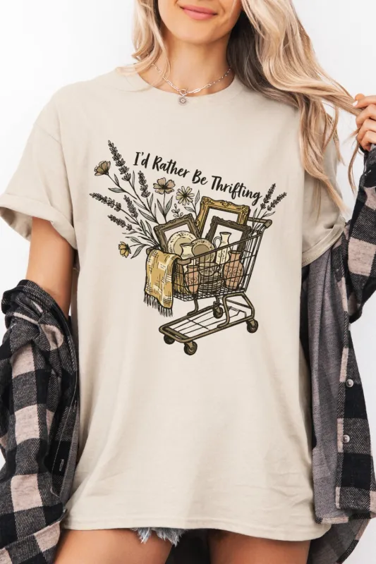 I'd Rather Be Thrifting Tee For Women sold by Fancy Tees
