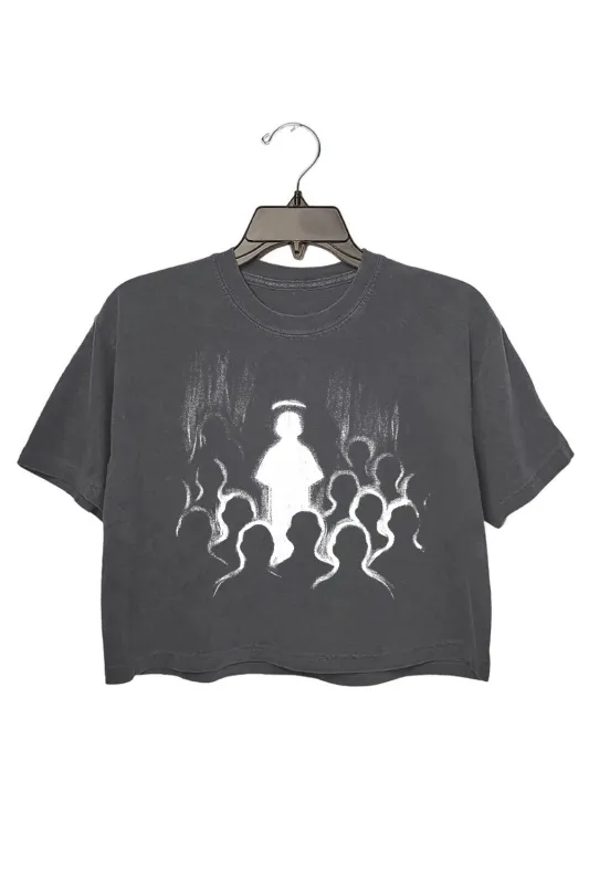 Jesus Between Men Crop Tee For Women sold by Fancy Tees
