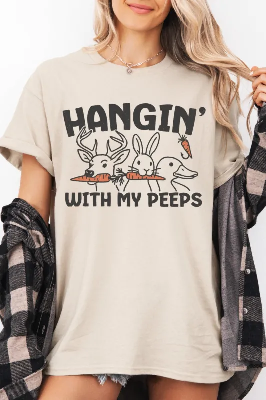 Hangin with My Peeps Easter Tee For Women sold by Fancy Tees
