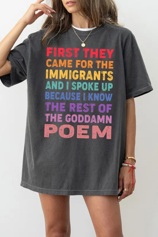 Support Immigrants Funny Saying Tee For Women sold by Fancy Tees
