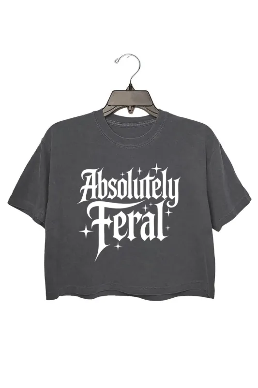 Absolutely Feral Vibes Crop Tee For Women sold by Fancy Tees