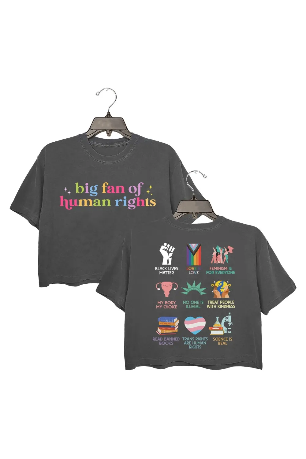 Big Fan Of Human Rights Equality Crop Tee For Women sold by Fancy Tees