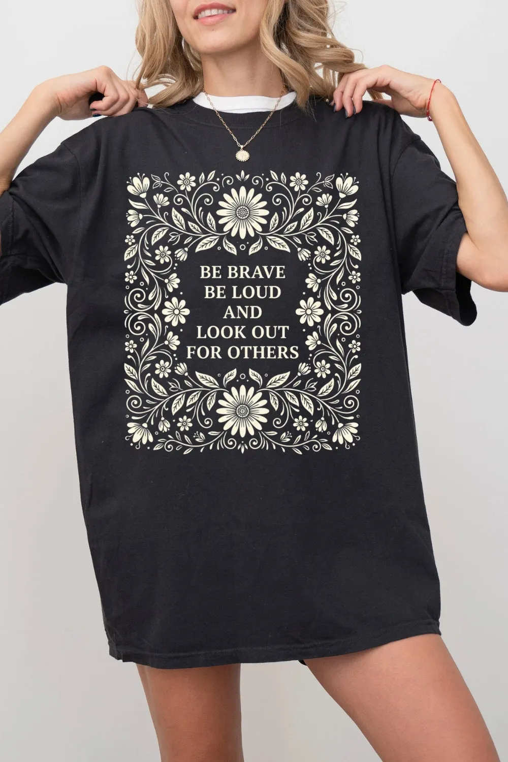 Be Brave Be Loud Resist Tee For Women sold by Fancy Tees product image thumbnail 2
