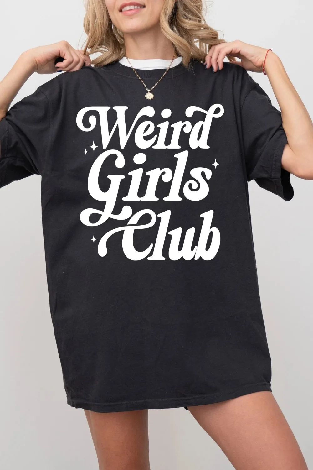 Weird Girls Club Feminist Quote Tee For Women sold by Fancy Tees product image thumbnail 3