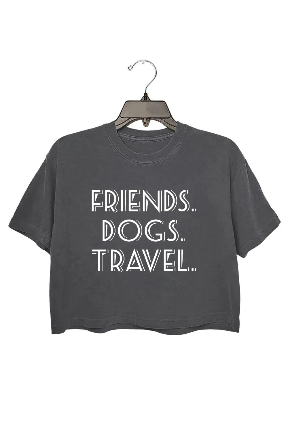 Friends Dogs Travel Funny Crop Tee For Women sold by Fancy Tees