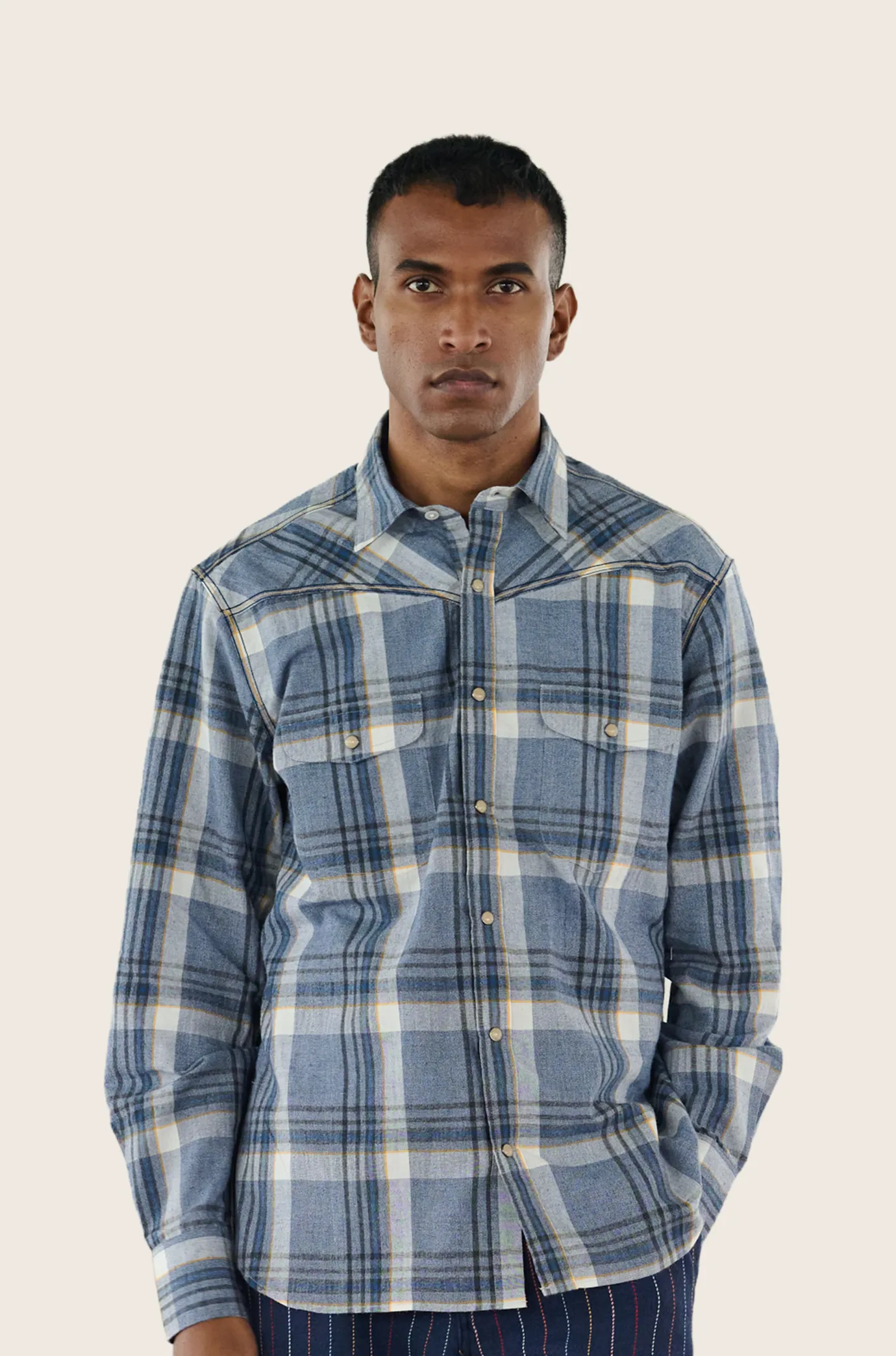 N°107 Western Straight Collar Long Sleeve Shirt sold by Original Madras Trading Co product image thumbnail 2