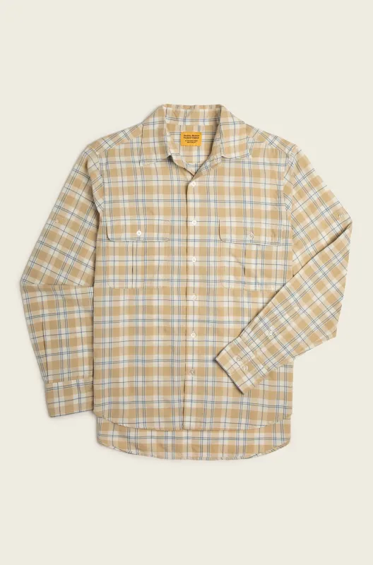 N°216 David Coggins x OMTC Fly Fishing Twin Stitched Collared Long Sleeve Shirt sold by Original Madras Trading Co