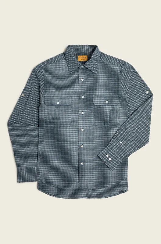 N°216 David Coggins x OMTC Fly Fishing Twin Stitched Collared Long Sleeve Shirt sold by Original Madras Trading Co