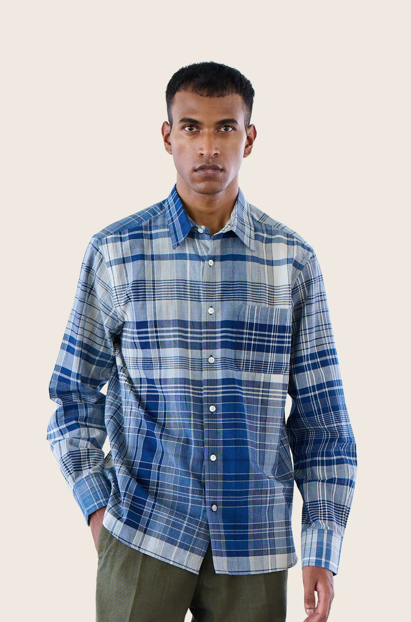 N°7 Straight Collar Long Sleeve Shirt sold by Original Madras Trading Co product image thumbnail 2