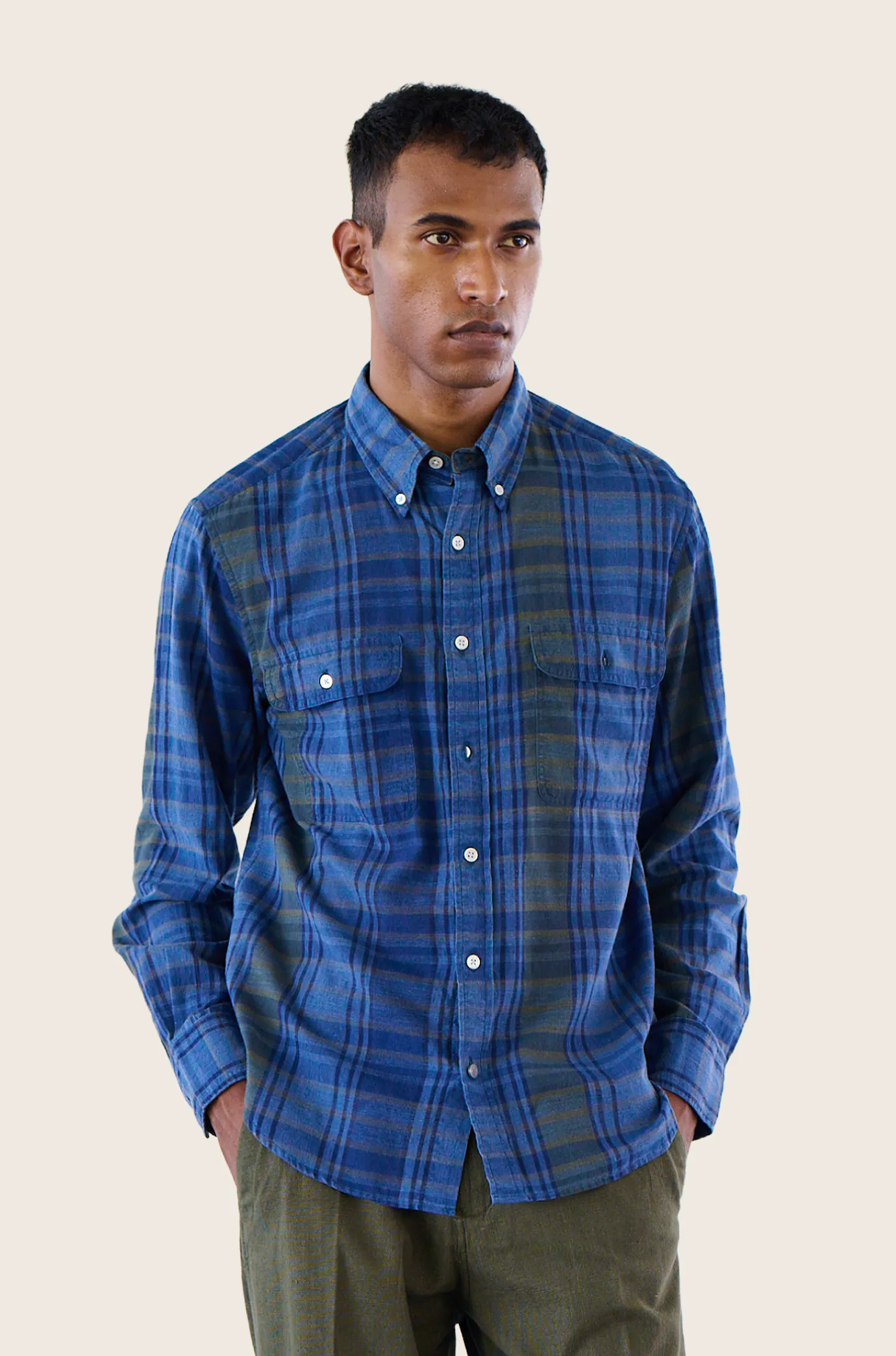 N°128 Twin Flap Pocket Down Collar Shirt sold by Original Madras Trading Co product image thumbnail 2