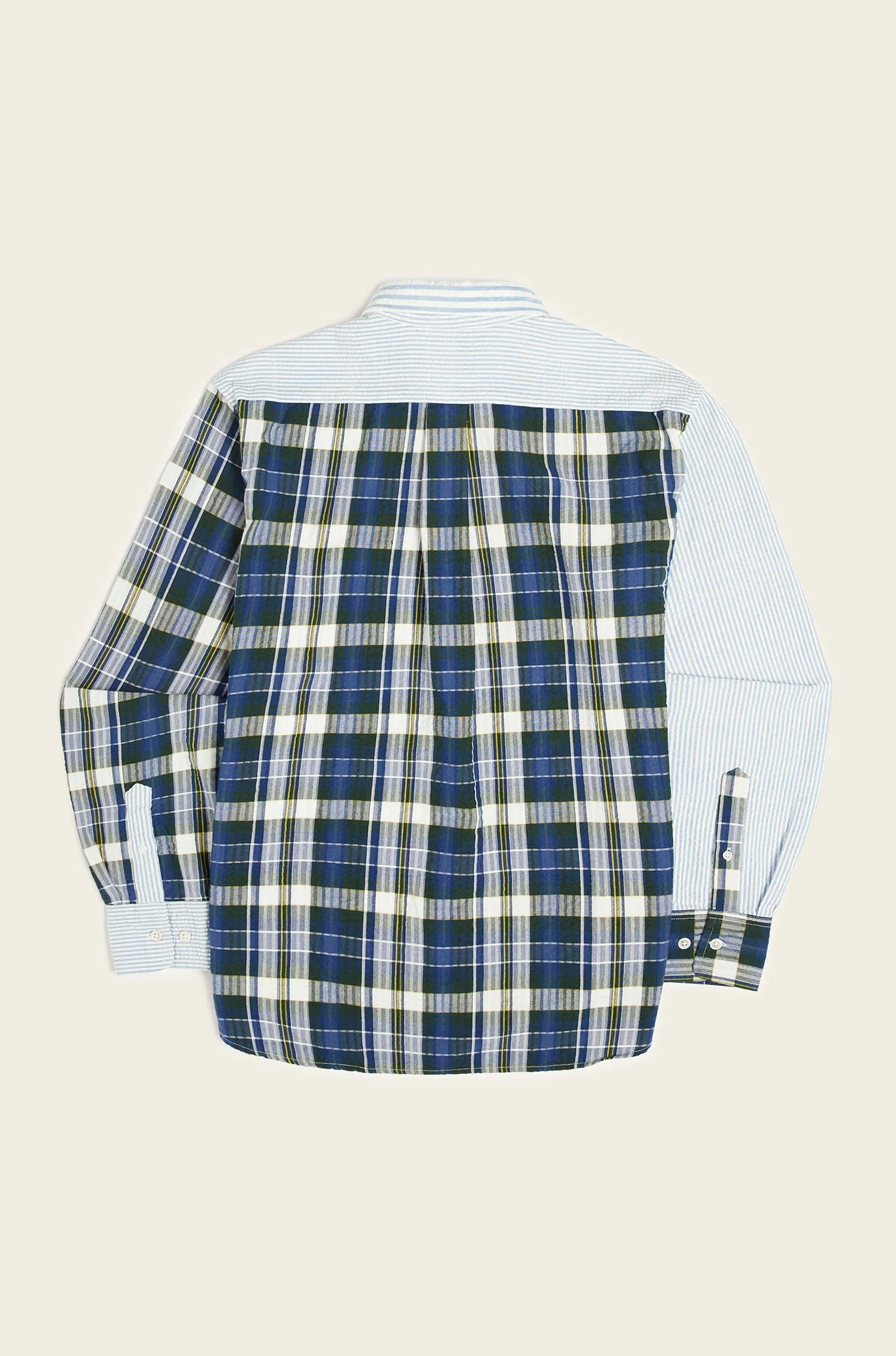 N°103 Contrasting Parts Button Down Collar Long Sleeve Shirt sold by Original Madras Trading Co product image thumbnail 4