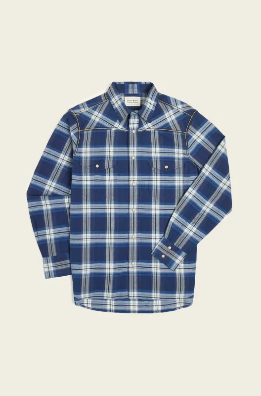 N°107 Western Straight Collar Long Sleeve Shirt made by Original Madras Trading Co