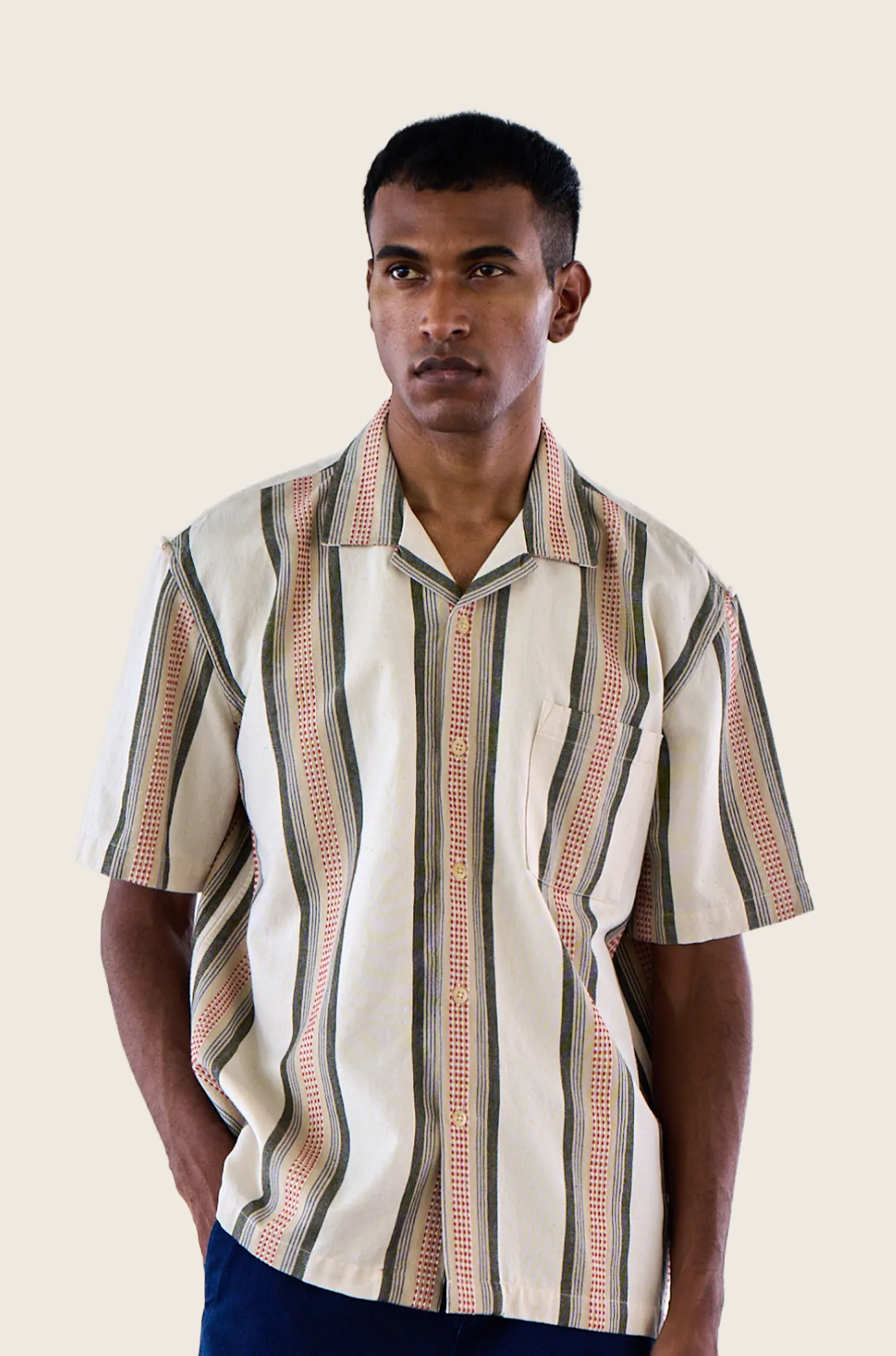 N°153 Lax Camp Collar Short Sleeve Shirt sold by Original Madras Trading Co product image thumbnail 2