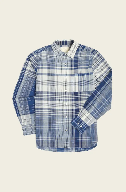 N°7 Straight Collar Long Sleeve Shirt made by Original Madras Trading Co