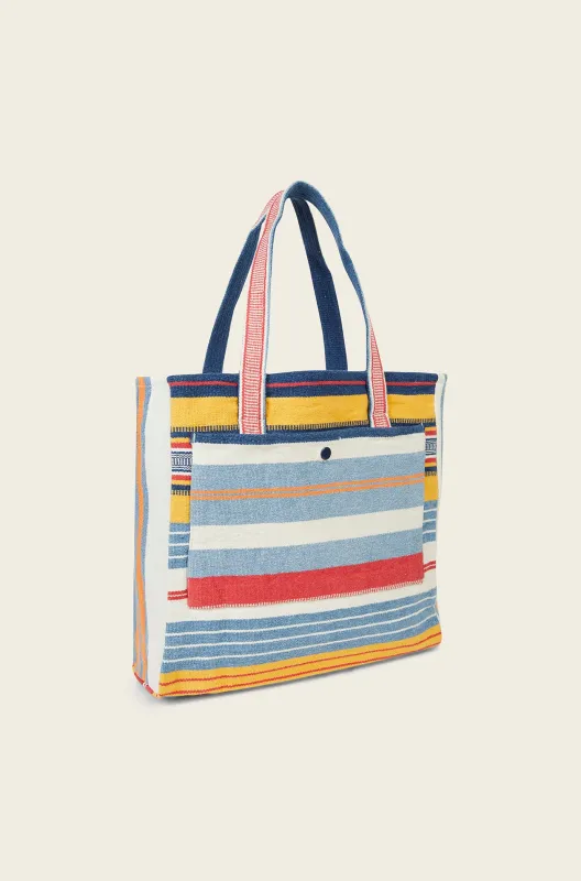 N°185 Mat Weave Open Top Tote Bag made by Original Madras Trading Co