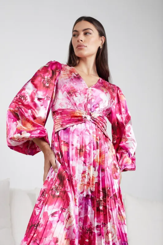 Sarita Dress - Pink Floral sold by Esther & Co