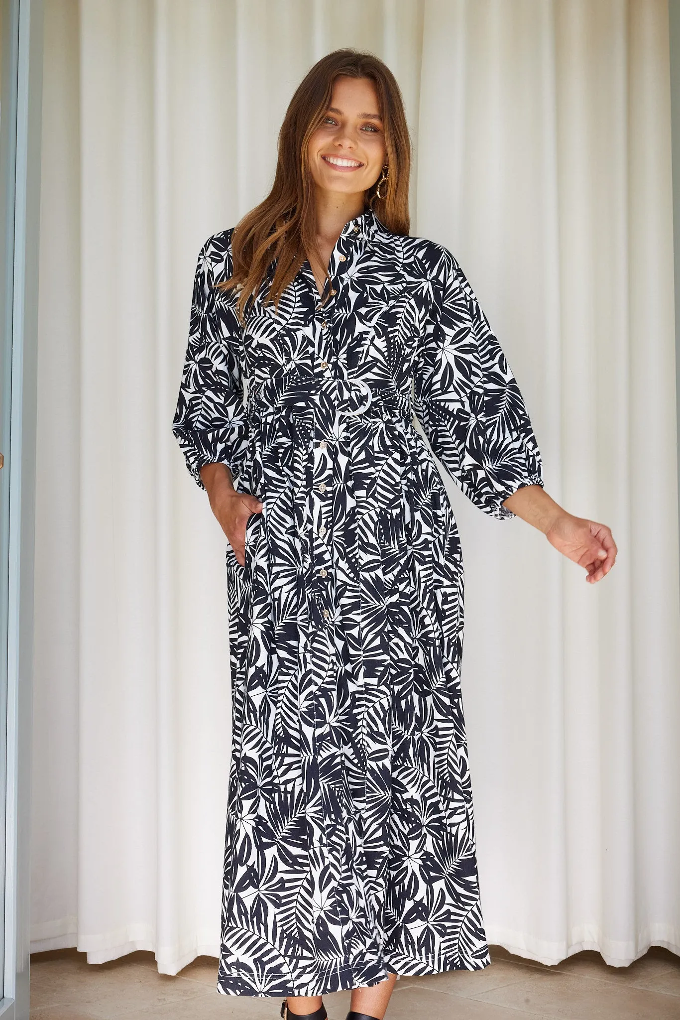 Charie Dress - Mono Print sold by Esther & Co product image thumbnail 2