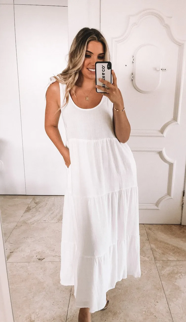 Lydia Dress - White sold by Esther & Co product image thumbnail 4