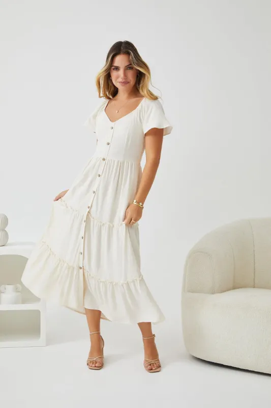 Celie Dress - Beige sold by Esther & Co