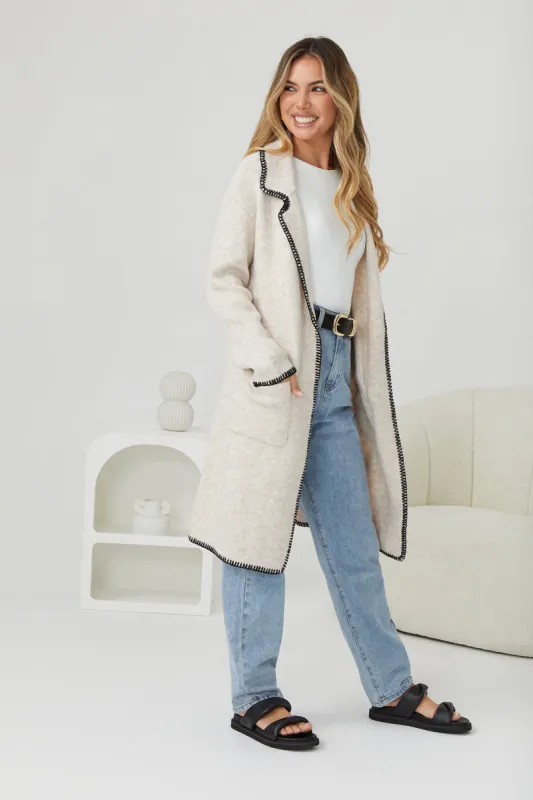 Marisole Coatigan - Oat sold by Esther & Co