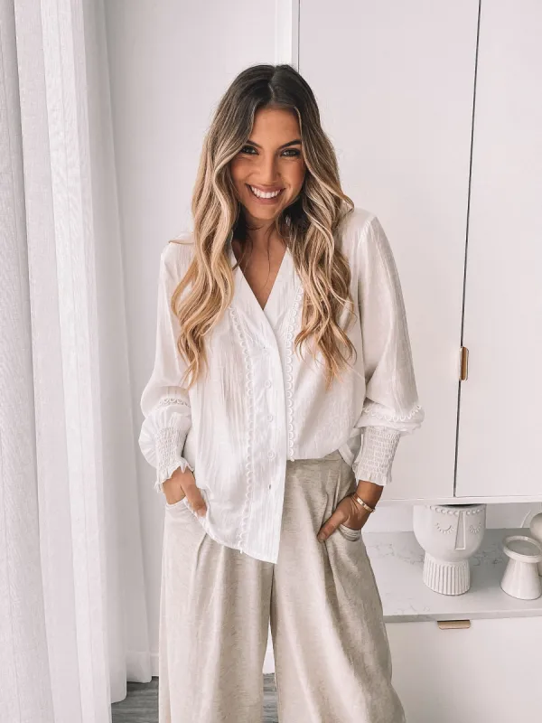 Serilda Blouse - White sold by Esther & Co
