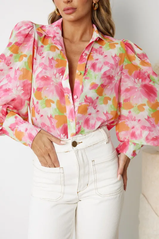 Fleet Blouse - Cherry Blossom sold by Esther & Co