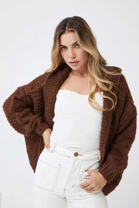 Jorja Cardigan - Brown sold by Esther & Co