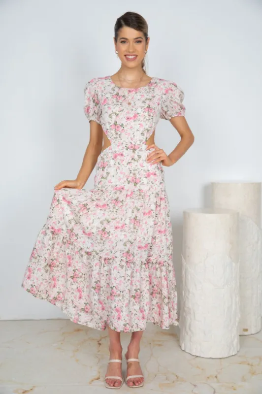 Gretel Dress - Pink Floral sold by Esther & Co