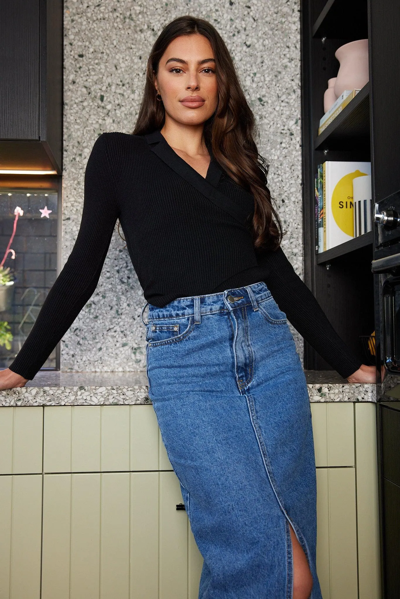 Cherlyn Knit Top - Black sold by Esther & Co product image thumbnail 3