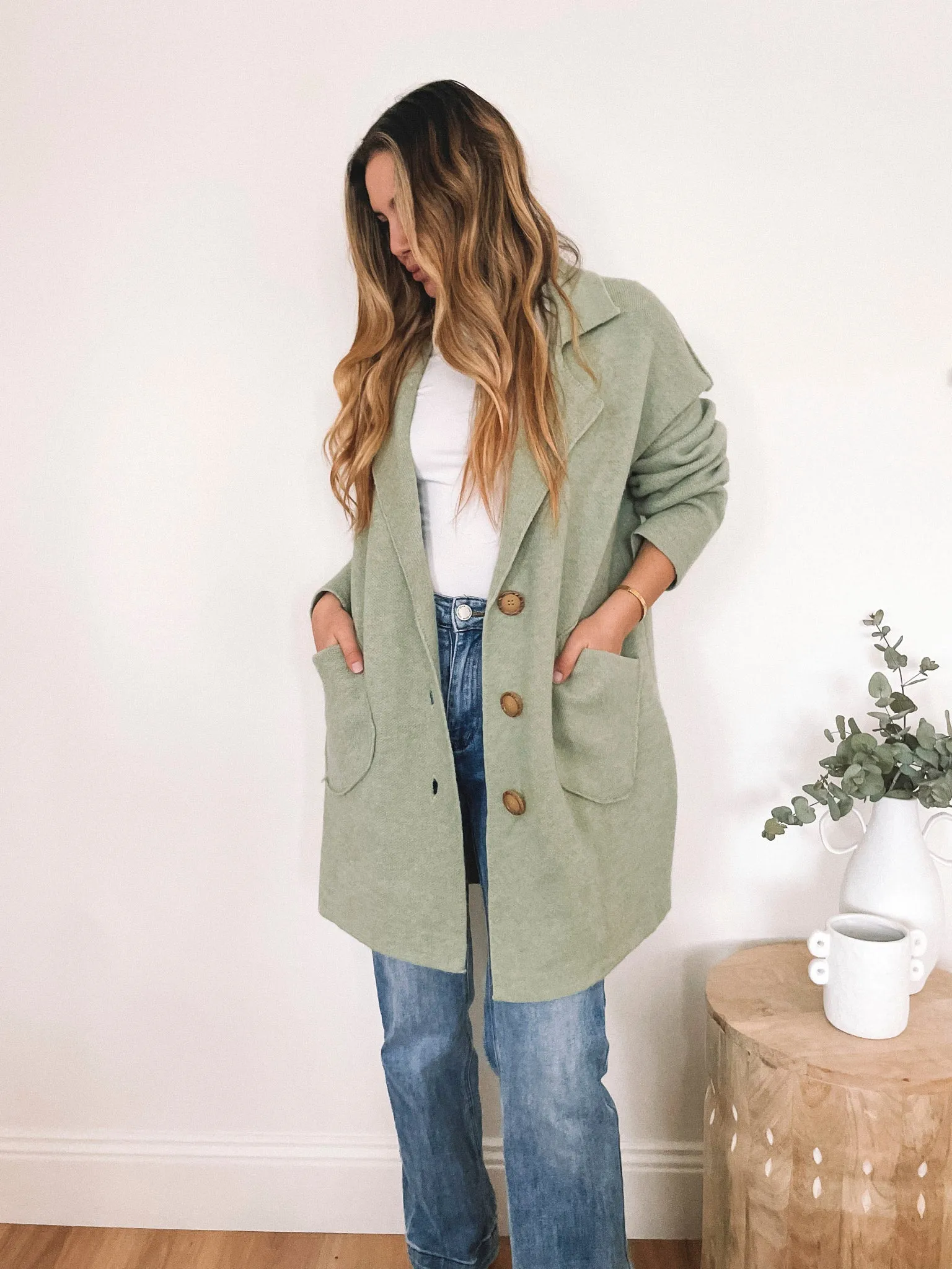 Indora Coatigan - Green sold by Esther & Co