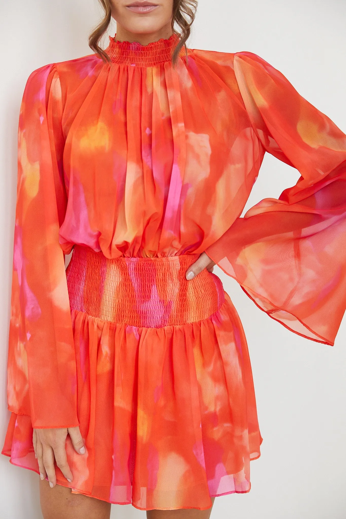 Daenerys Dress - Orange Print sold by Esther & Co product image thumbnail 5