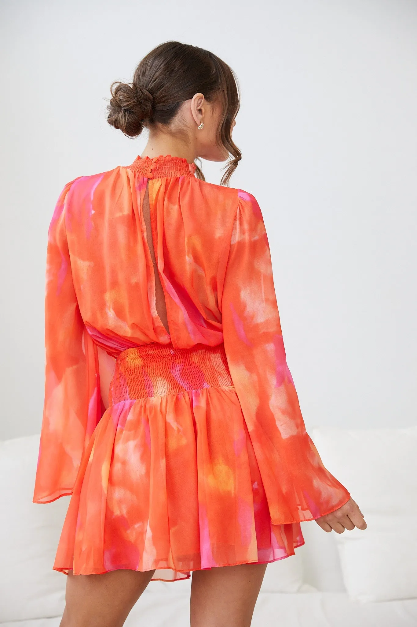 Daenerys Dress - Orange Print sold by Esther & Co product image thumbnail 3