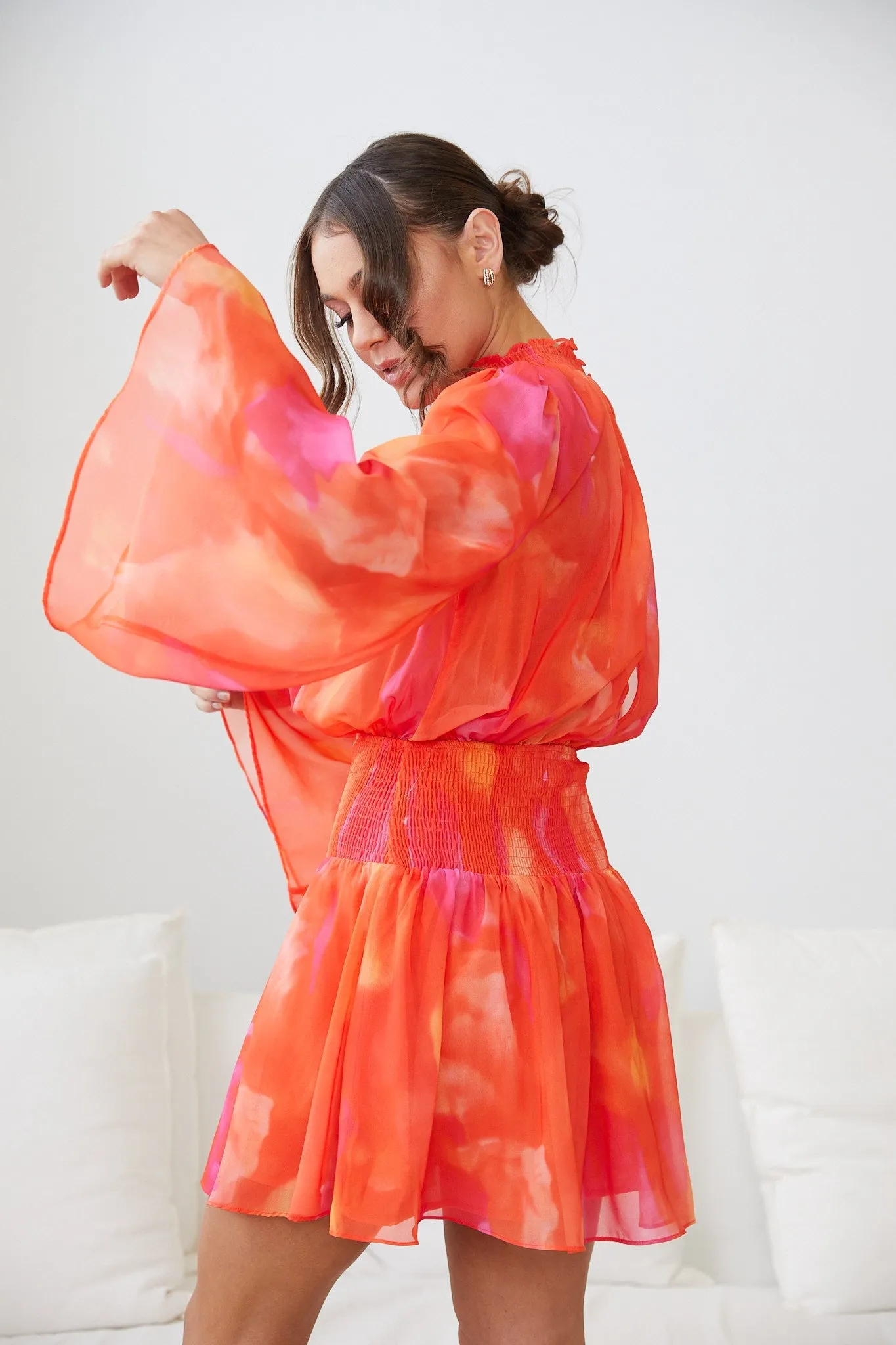 Daenerys Dress - Orange Print sold by Esther & Co product image thumbnail 4