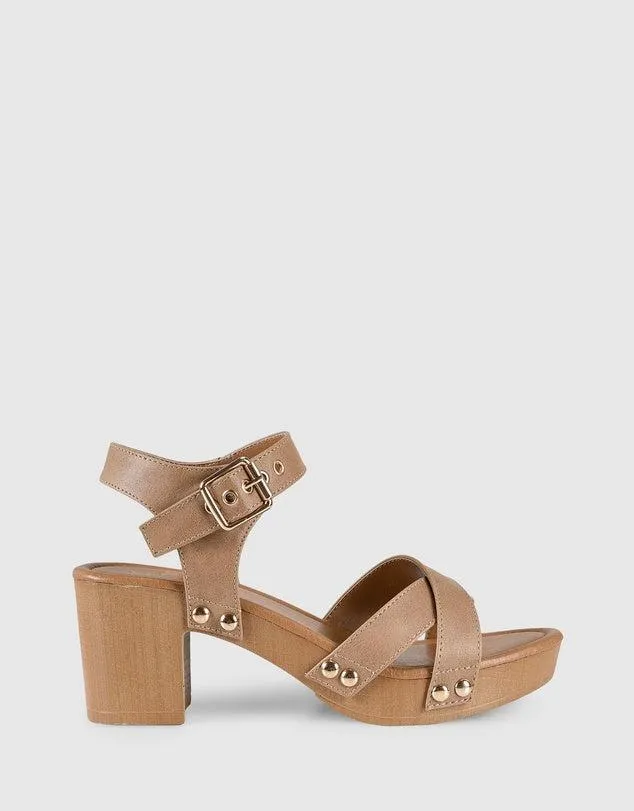 Lulu Heels - Biscuit sold by Esther & Co