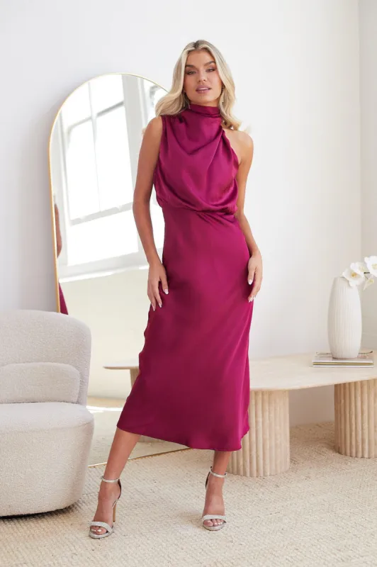 Zariah Dress - Burgundy sold by Esther & Co