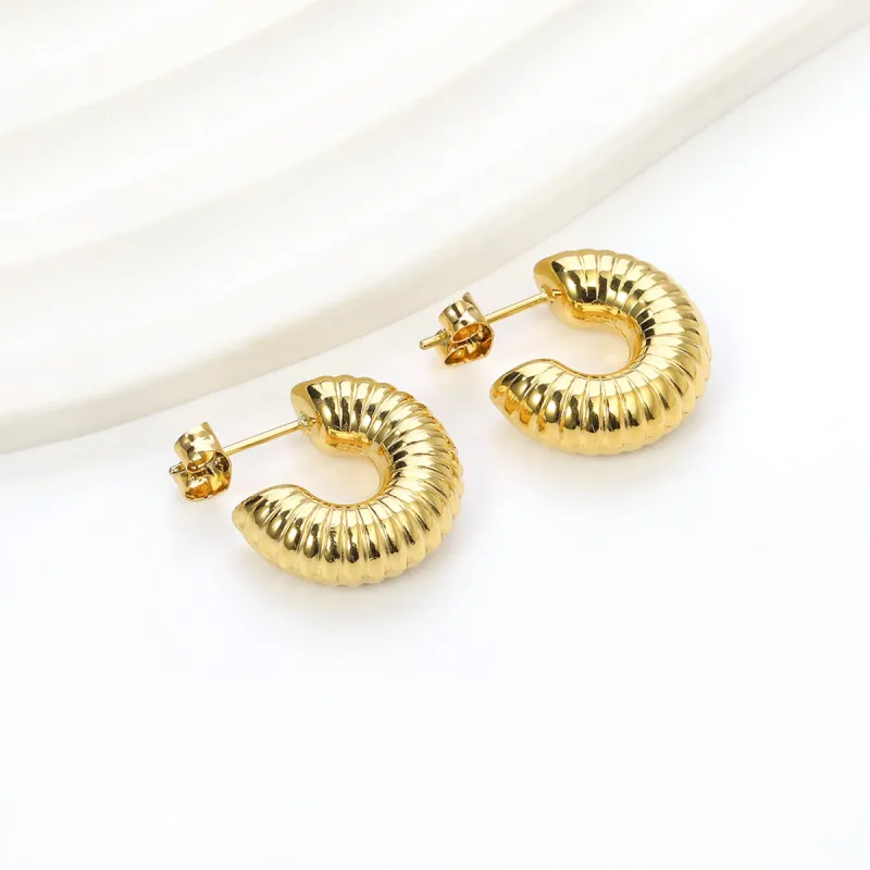 Vandelia Earrings - Gold sold by Esther & Co
