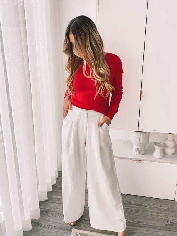 Kieran Pants - White sold by Esther & Co