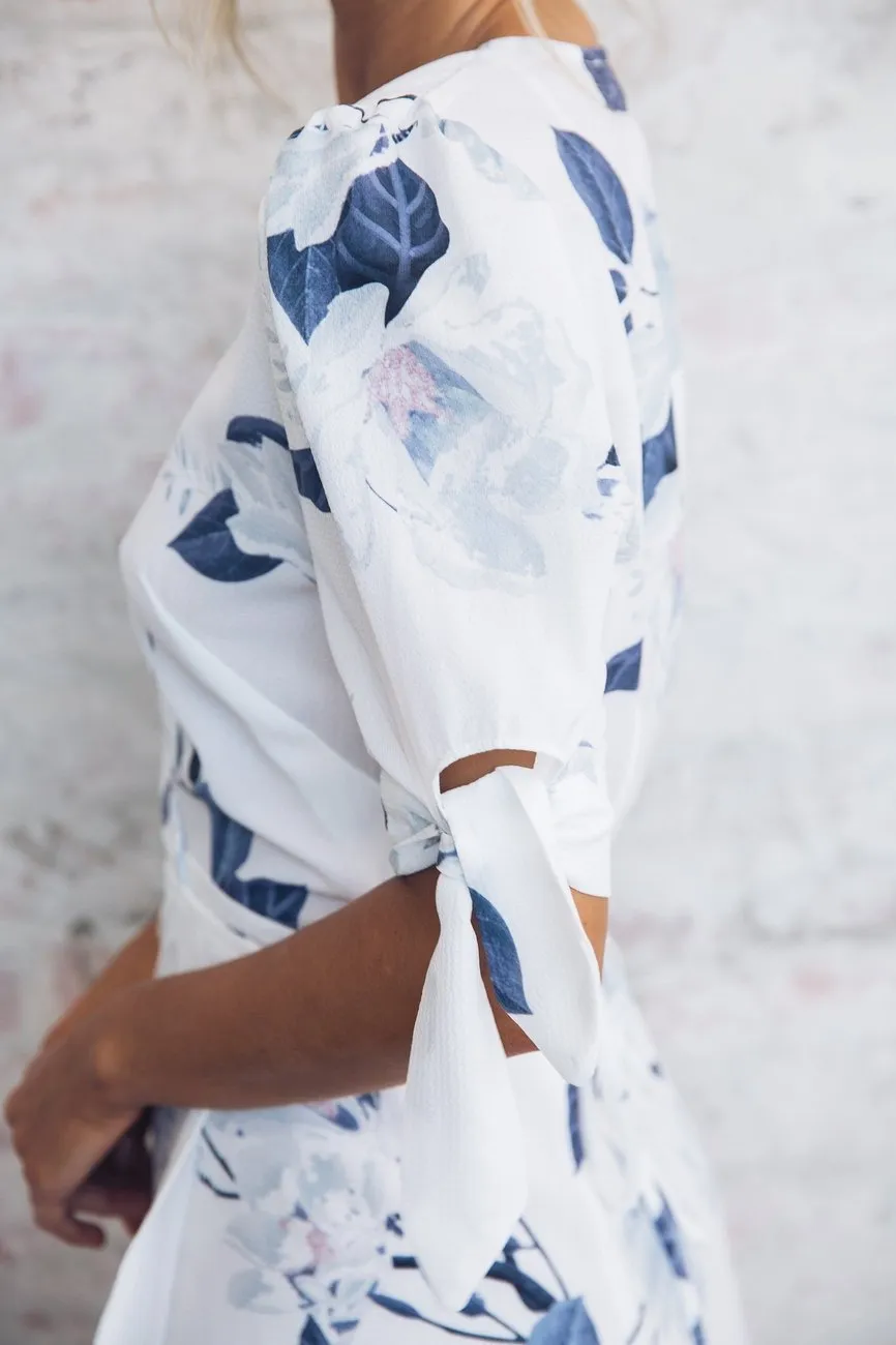 OLD TEMPLATE Carmen Dress - White Floral sold by Esther & Co product image thumbnail 3