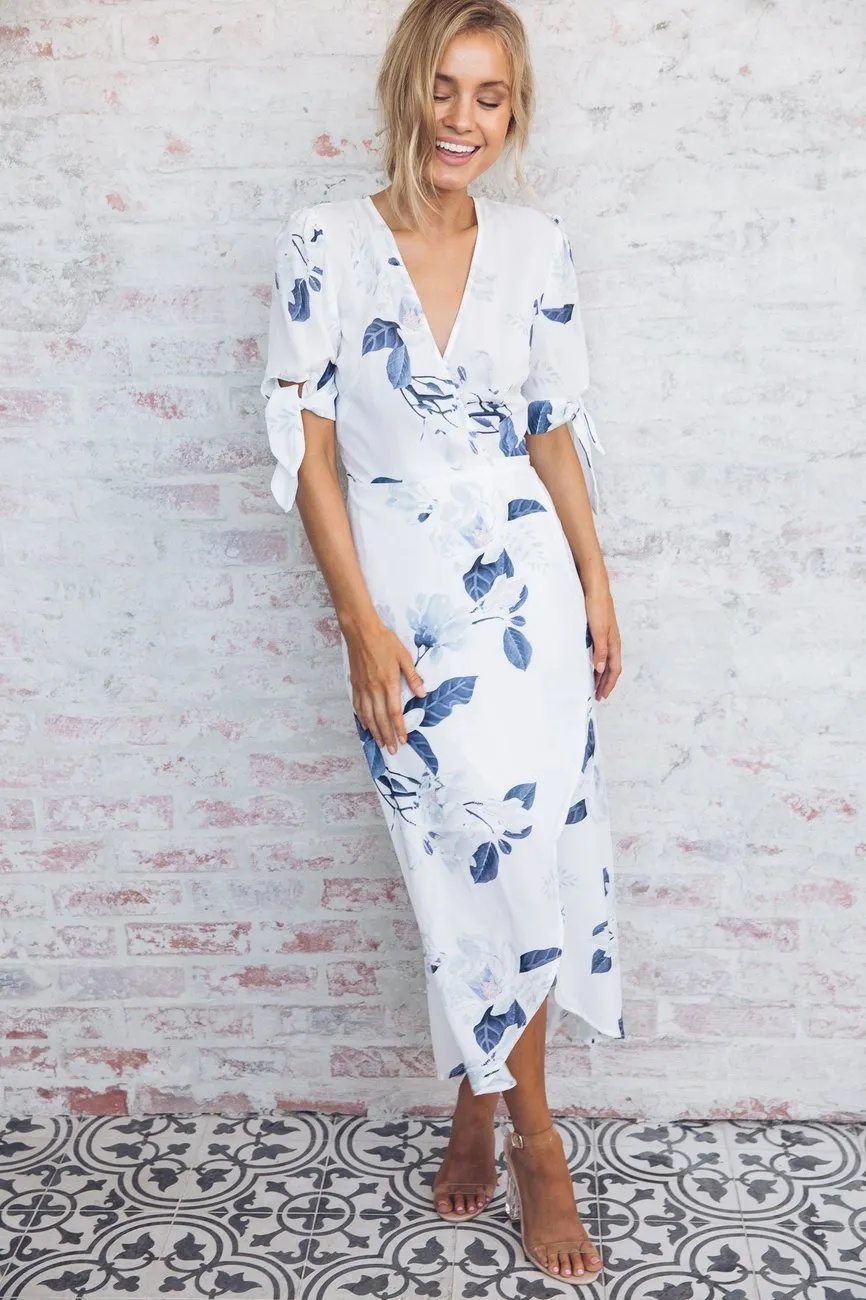 OLD TEMPLATE Carmen Dress - White Floral sold by Esther & Co