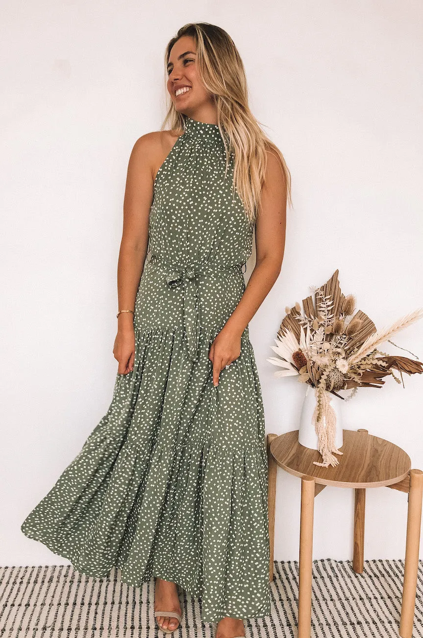 Tobi Dress - Sage Print sold by Esther & Co