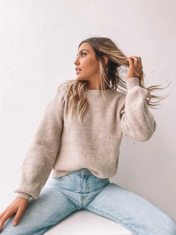 Harvie Knit - Cappuccino sold by Esther & Co