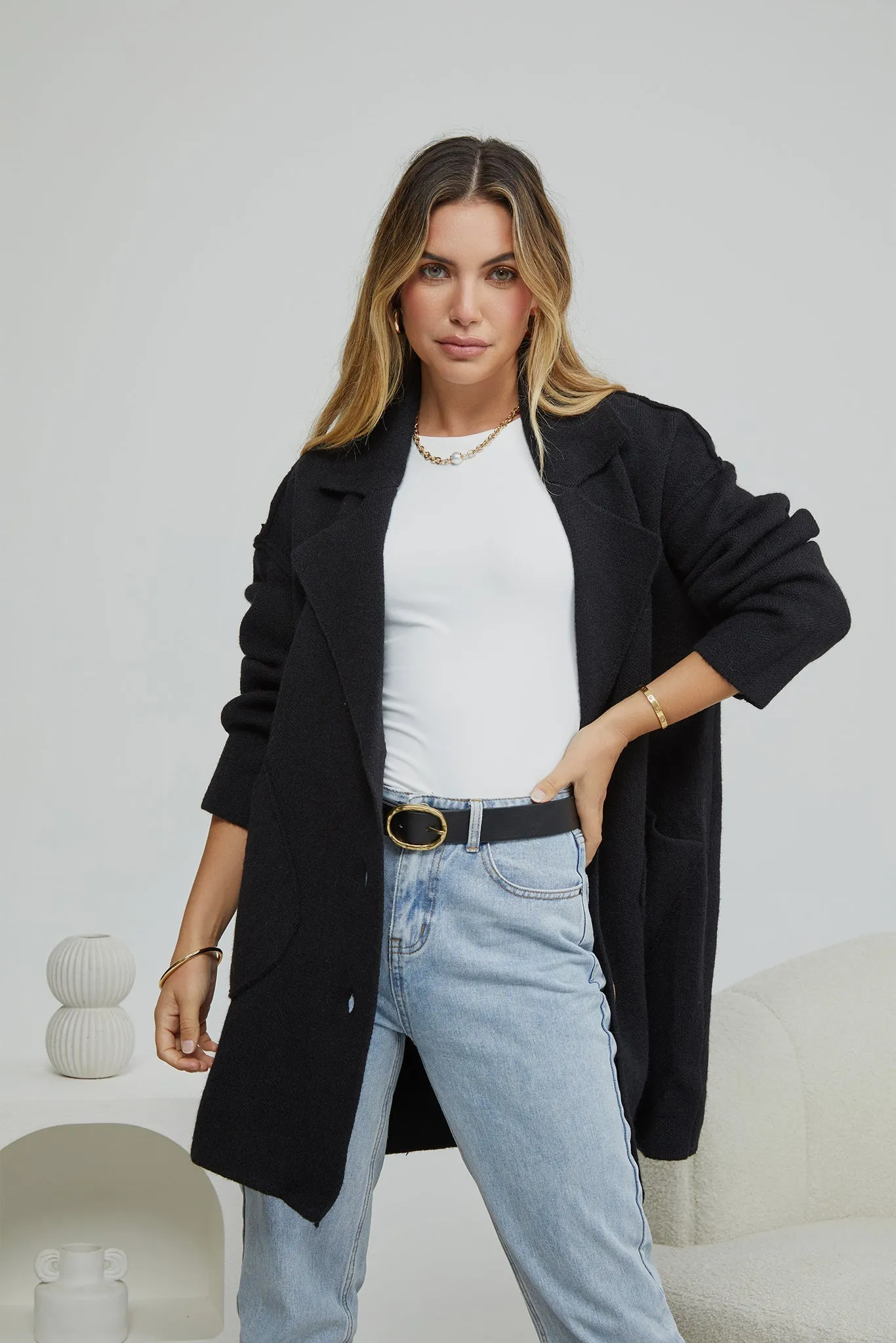 Indora Coatigan - Black sold by Esther & Co product image thumbnail 3