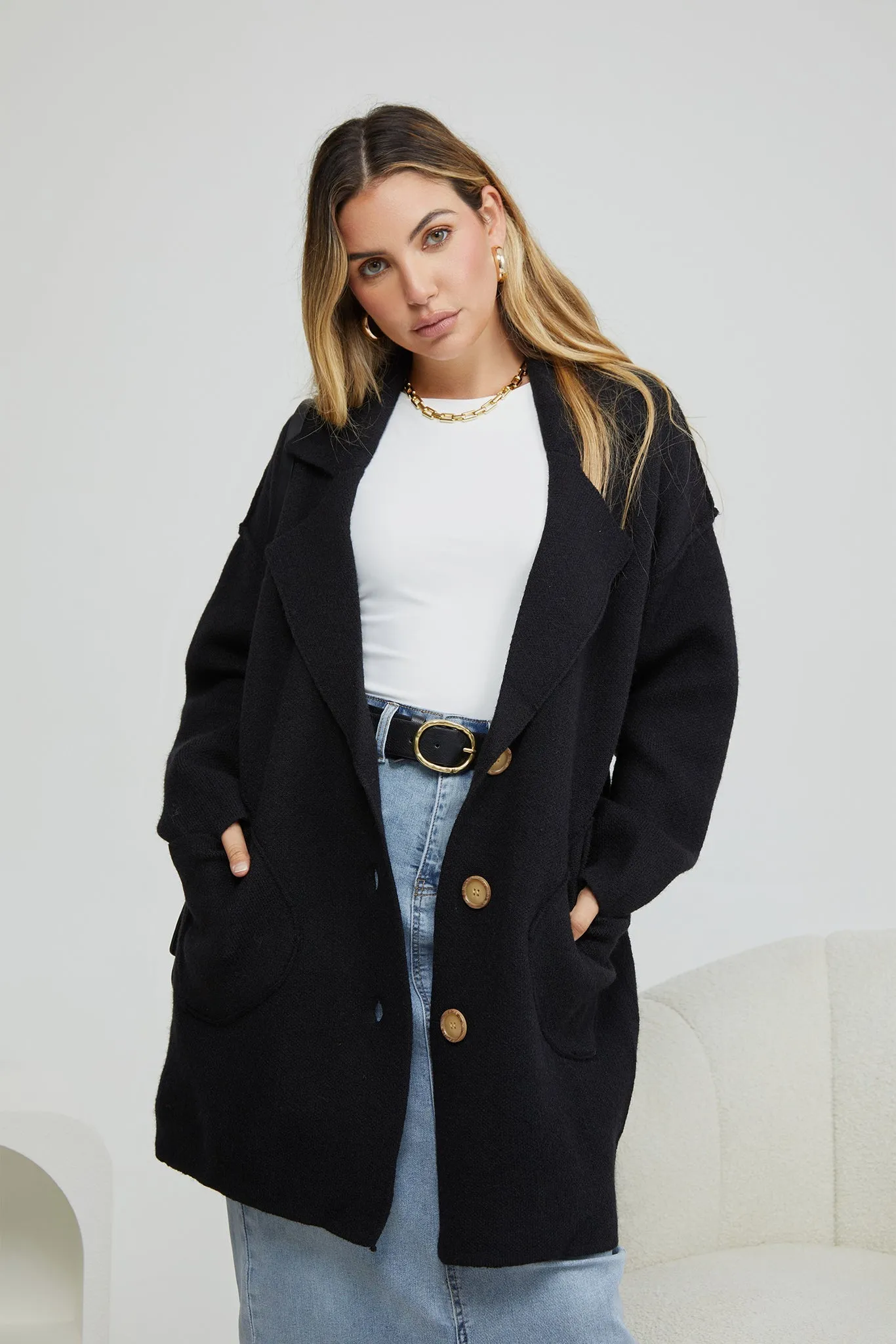 Indora Coatigan - Black sold by Esther & Co product image thumbnail 4