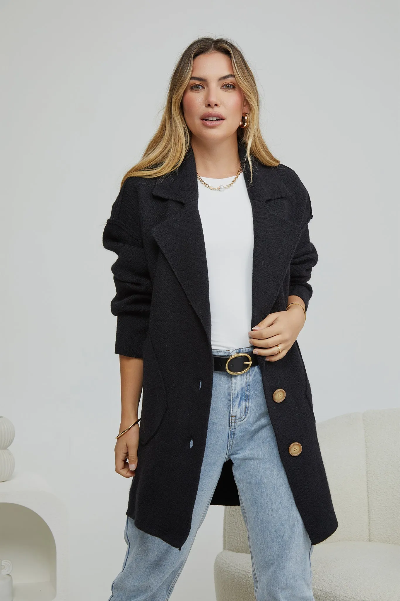 Indora Coatigan - Black sold by Esther & Co product image thumbnail 2