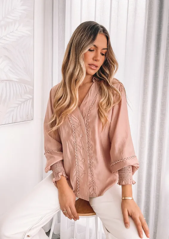 Serilda Blouse - Pink sold by Esther & Co