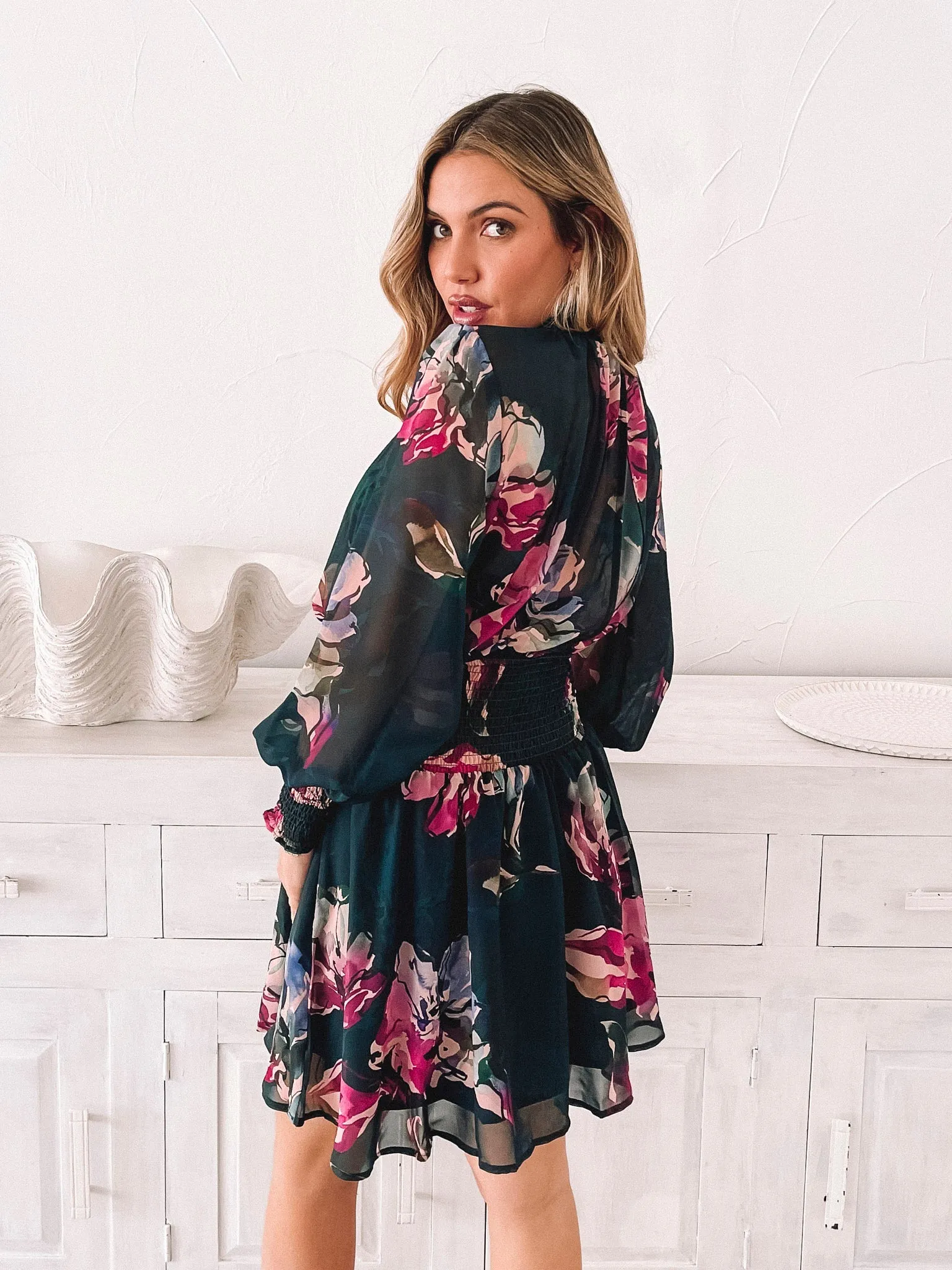 Neary Dress - Emerald Floral sold by Esther & Co product image thumbnail 2